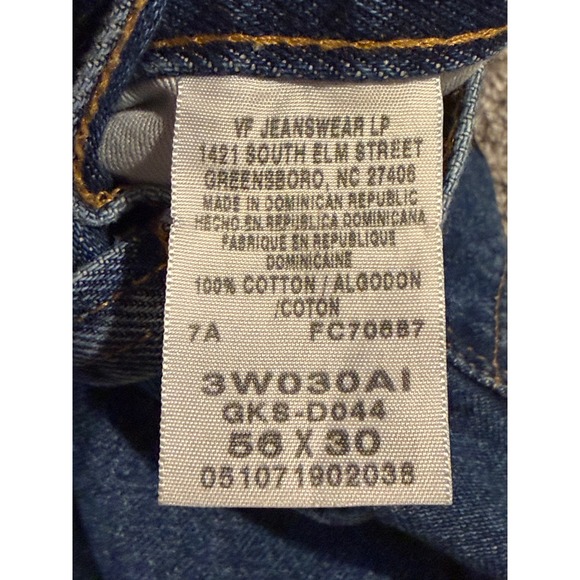 Wranger Riggs Jeans Mens 56X30 Workwear DuraShield Denim Carpenter Double Knee - Picture 4 of 11